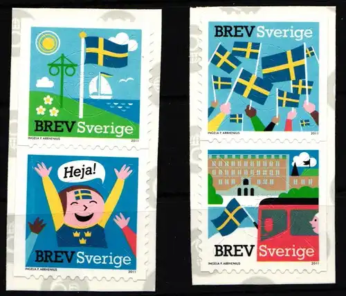 Schweden 2793-2796 postfrisch 500 Jahre Nationalflagge #IK596