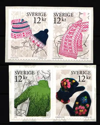 Schweden 2848-2853 postfrisch selbstklebend Strickwaren #IK633