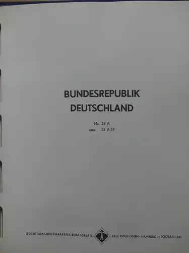 BRD Bund/ Berlin Sammlung mit Anfängen im Leuchtturm Vordruckalbum #LX134