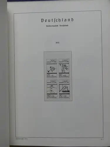 BRD Bund/ Berlin Sammlung mit Anfängen im Leuchtturm Vordruckalbum #LX134