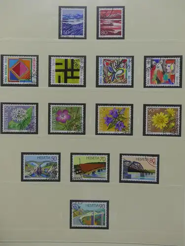 Schweiz 1984-1991 postfrisch/gestempelt im Safe dual Vordruck,ca. 165 CHF #LX087