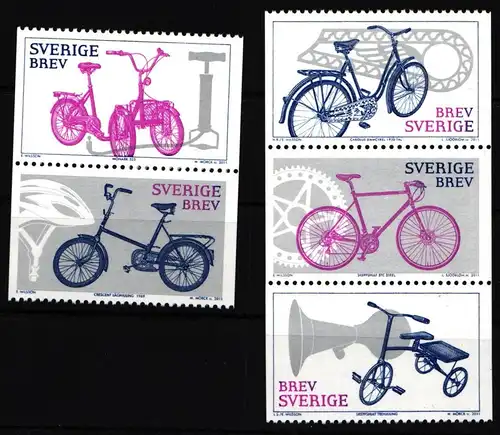 Schweden 2797–2801 postfrisch Fahrräder #IK598