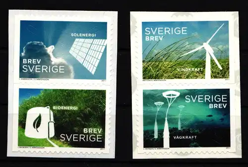 Schweden 2815-2818 postfrisch selbstklebend Erneuerbare Energie #IK609