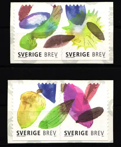 Schweden 2832C–2836C postfrisch selbstklebend Pflanzenfrüchte #IK627
