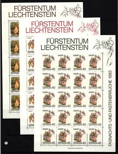 Liechtenstein 818-820 postfrisch Kleinbogensatz #IH755