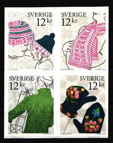 Schweden 2848-2853 postfrisch selbstklebend Strickwaren #IK635