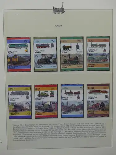 Motiv Eisenbahn-Briefmarken Sammlung im Sieger Vordruckalbum #LX205
