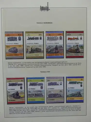 Motiv Eisenbahn-Briefmarken Sammlung im Sieger Vordruckalbum #LX205