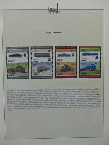 Motiv Eisenbahn-Briefmarken Sammlung im Sieger Vordruckalbum #LX205