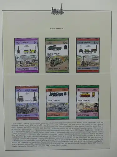 Motiv Eisenbahn-Briefmarken Sammlung im Sieger Vordruckalbum #LX205