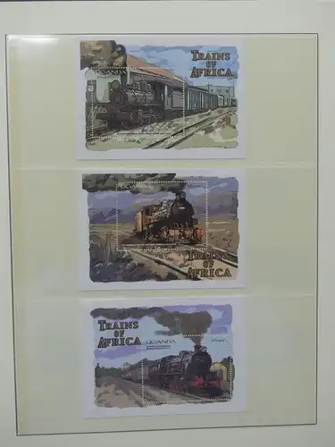 Motiv Eisenbahn-Briefmarken Sammlung im Sieger Vordruckalbum #LX205