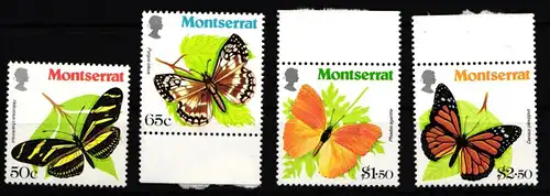 Montserrat 441-444 postfrisch Tiere Schmetterlinge #IQ717