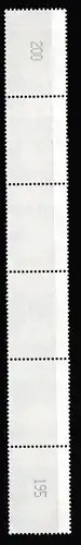BRD Bund 2969 RA 6 postfrisch Nummer 200 Rollenmarke #IO170