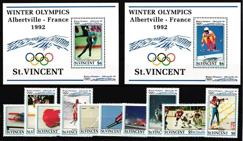 St. Vincent 1949-1958 und Block 202 und 203 postfrisch Olympische Spiele #IH711