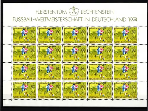 Liechtenstein 606 postfrisch Kleinbogensatz / Fußball #IH798