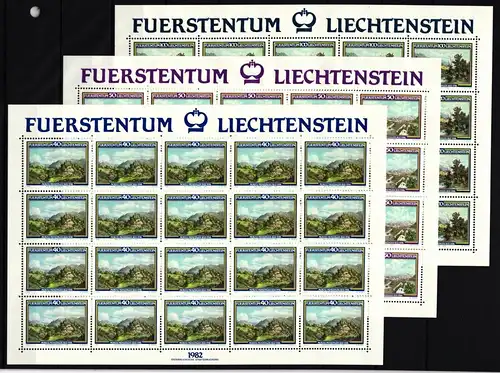 Liechtenstein 806-808 postfrisch Kleinbogensatz #IH749