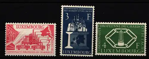 Luxemburg 552-554 postfrisch 553 mit Haftspuren #IQ547