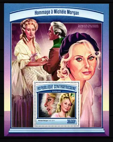 Zentralafrikanische Republik Block 1589 postfrisch Schauspieler #IH632