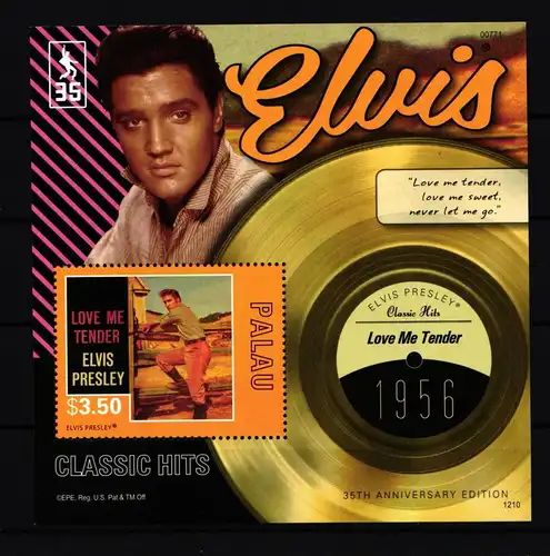 Palau Inseln Block 262 postfrisch Musiker #IH691