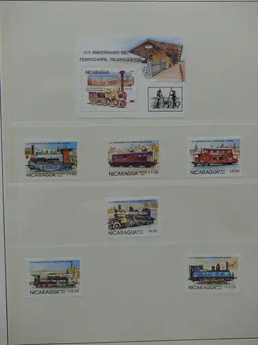 Motiv Eisenbahn-Briefmarken Sammlung im Sieger Vordruckalbum #LX209