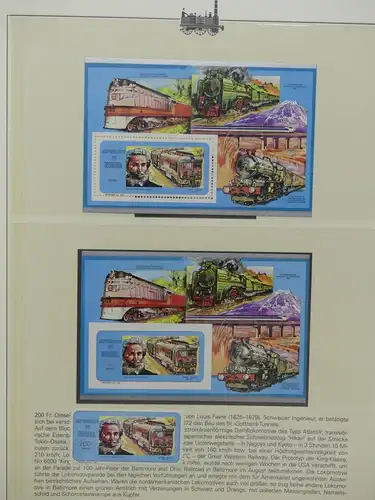 Motiv Eisenbahn-Briefmarken Sammlung im Sieger Vordruckalbum #LX209