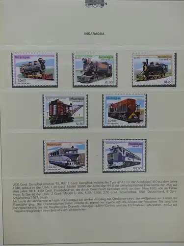 Motiv Eisenbahn-Briefmarken Sammlung im Sieger Vordruckalbum #LX209