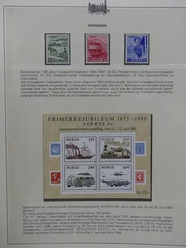 Motiv Eisenbahn-Briefmarken Sammlung im Sieger Vordruckalbum #LX209