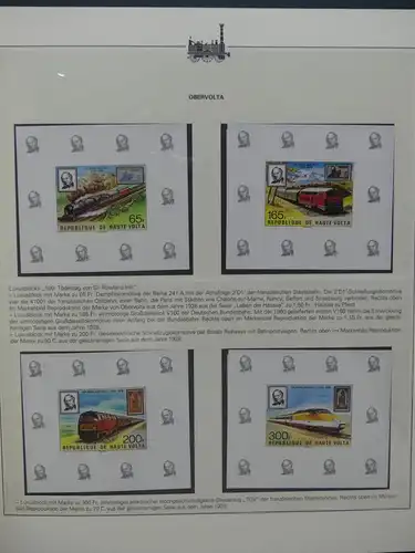 Motiv Eisenbahn-Briefmarken Sammlung im Sieger Vordruckalbum #LX209
