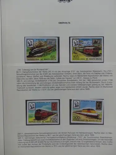 Motiv Eisenbahn-Briefmarken Sammlung im Sieger Vordruckalbum #LX209