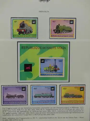 Motiv Eisenbahn-Briefmarken Sammlung im Sieger Vordruckalbum #LX209