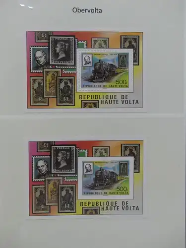 Motiv Eisenbahn-Briefmarken Sammlung im Sieger Vordruckalbum #LX209