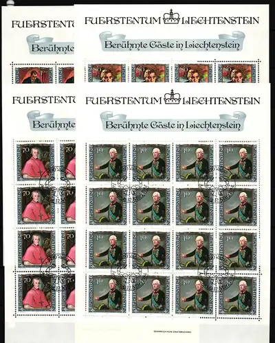 Liechtenstein 839-842 gestempelt Kleinbogensatz mit Ersttagsstempel #IH771