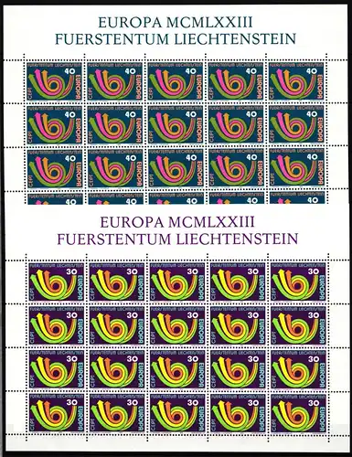 Liechtenstein 579- 580 postfrisch Kleinbogensatz / Europa #IH788