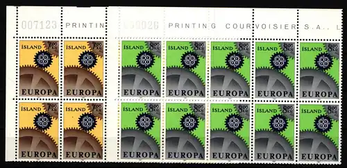 Island 409-410 postfrisch Zehnerblöcke Eckrand #IQ709