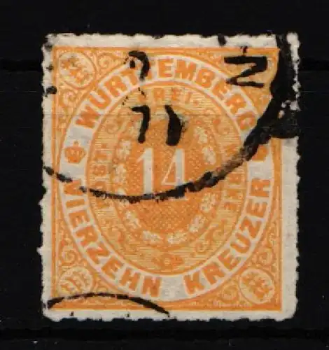 Württemberg 41 c gestempelt geprüft Thoma BPP #IT489
