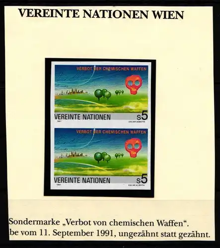 UNO Wien 119 U postfrisch als senkrechtes Paar #IG520