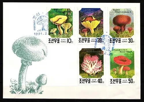 Korea 3186-3190 postfrisch Brief Pflanzen Pilze und Beeren #IQ757