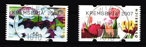 Österreich 6-7 postfrisch Automatenmarken Blumen #IQ770