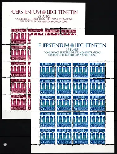 Liechtenstein 837 und 838 postfrisch Kleinbogensatz #IH769