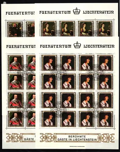Liechtenstein 809-812 gestempelt Kleinbogensatz mit Ersttagsstempel #IH751