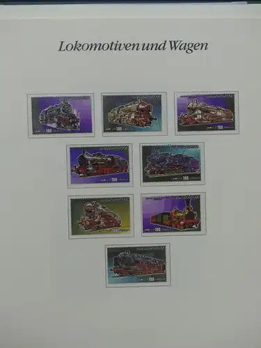 Motiv Eisenbahn-Briefmarken Sammlung im Sieger Vordruckalbum #LX207