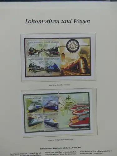 Motiv Eisenbahn-Briefmarken Sammlung im Sieger Vordruckalbum #LX207