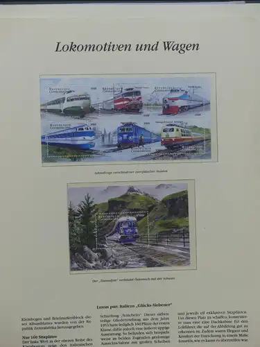 Motiv Eisenbahn-Briefmarken Sammlung im Sieger Vordruckalbum #LX207