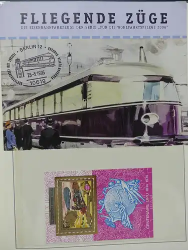 Motiv Eisenbahn-Briefmarken Sammlung im Sieger Vordruckalbum #LX207
