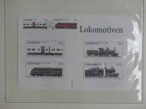 Motiv Eisenbahn-Briefmarken Sammlung im Sieger Vordruckalbum #LX207