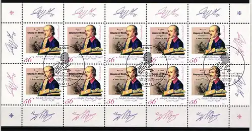 Bund 2231 gestempelt Zehnerbogen Ersttagsstempel Bonn #IQ658