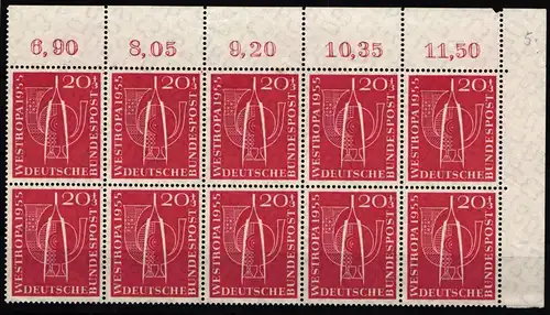 Bund 218 postfrisch 10er Block #IQ530