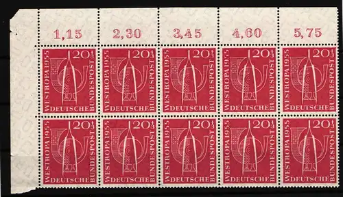 Bund 218 postfrisch 10er Block #IQ540