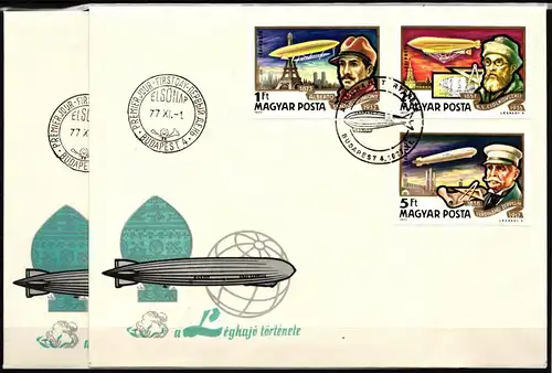 Ungarn 3230-3236B gestempelt auf Brief Luftfahrt #IQ810