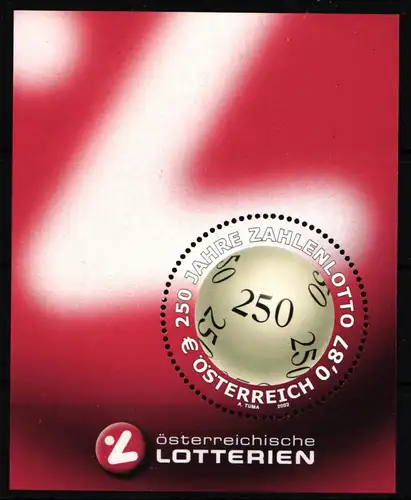 Österreich Block 17 postfrisch Lotto #IQ004
